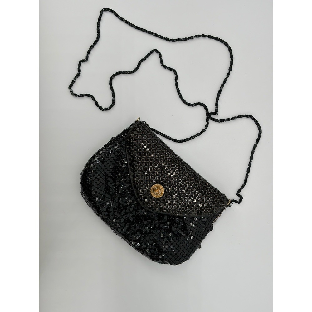 VTG Comeco - Ladies Black Mesh Purse w/ Strap - Pre-owned